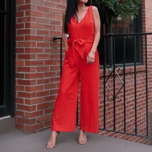 Sam Edelman V-neck Belted Jumpsuit 0
